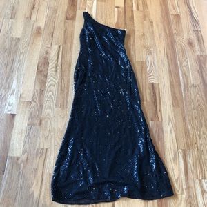 JS boutique black one shoulder dress